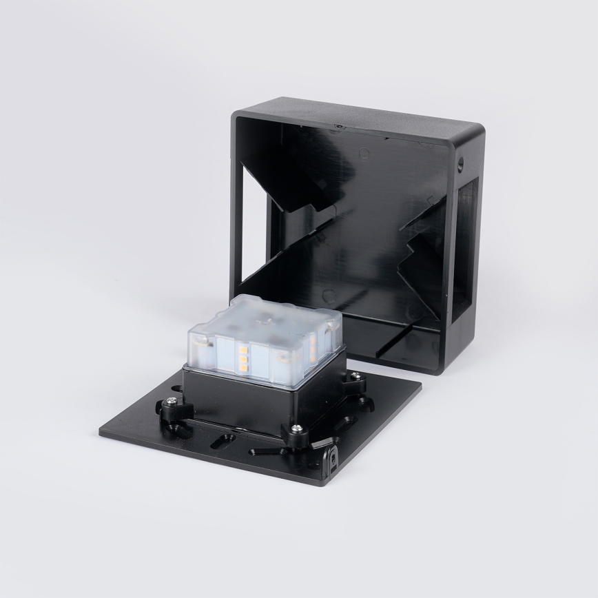 Brilagi - Aplică LED de exterior DOUBLERAY, 6W, 230V, negru, IP54