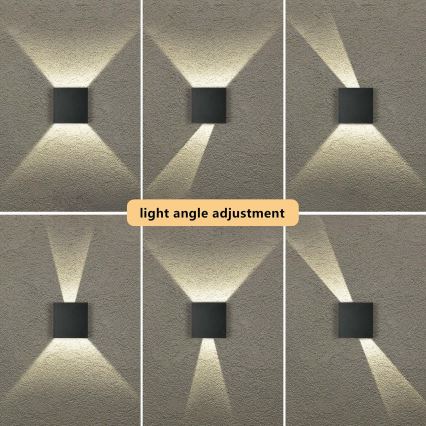 Brilagi - Aplică LED de exterior DOUBLERAY LED/4W/230V neagră IP65