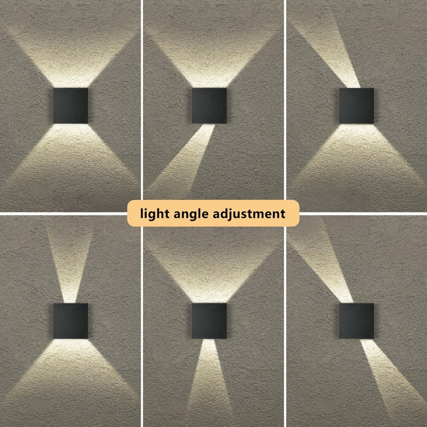 Brilagi - Aplică LED de exterior DOUBLERAY LED/4W/230V neagră IP65