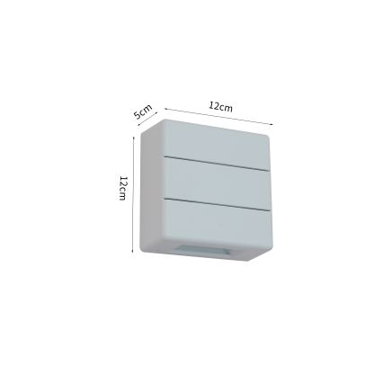 Brilagi - Aplică LED de exterior DOUBLERAY LINE, 6W, 230V, albă, IP54