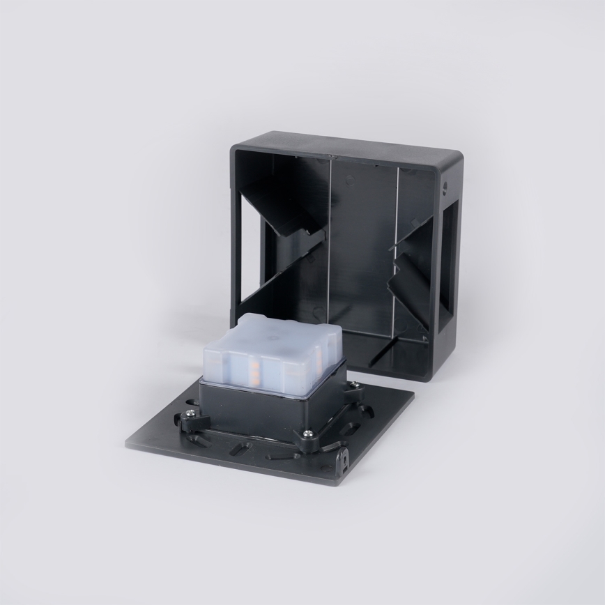 Brilagi - Aplica LED de exterior DOUBLERAY LINE, 6W, 230V, antracit, IP54