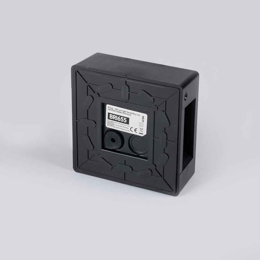 Brilagi - Aplica LED de exterior DOUBLERAY LINE, 6W/230V, negru, IP54