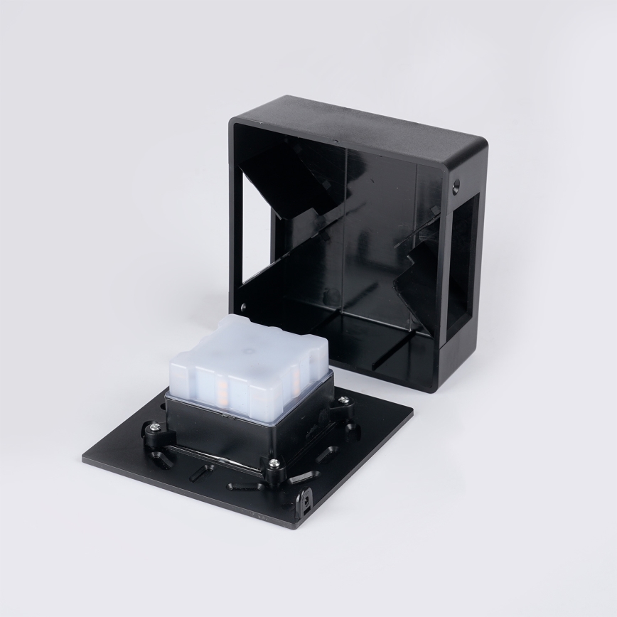 Brilagi - Aplica LED de exterior DOUBLERAY LINE, 6W/230V, negru, IP54