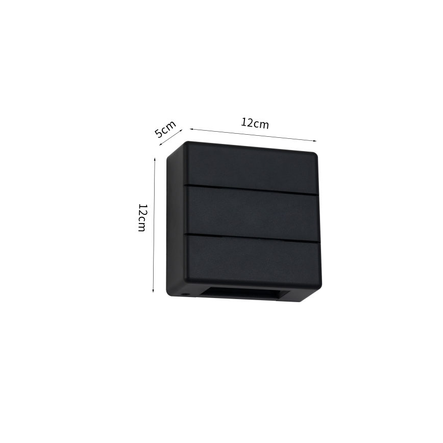 Brilagi - Aplica LED de exterior DOUBLERAY LINE, 6W/230V, negru, IP54