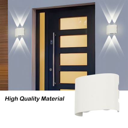 Brilagi - Aplica LED de exterior FLAREBOX, 4W, 230V, albă, IP65