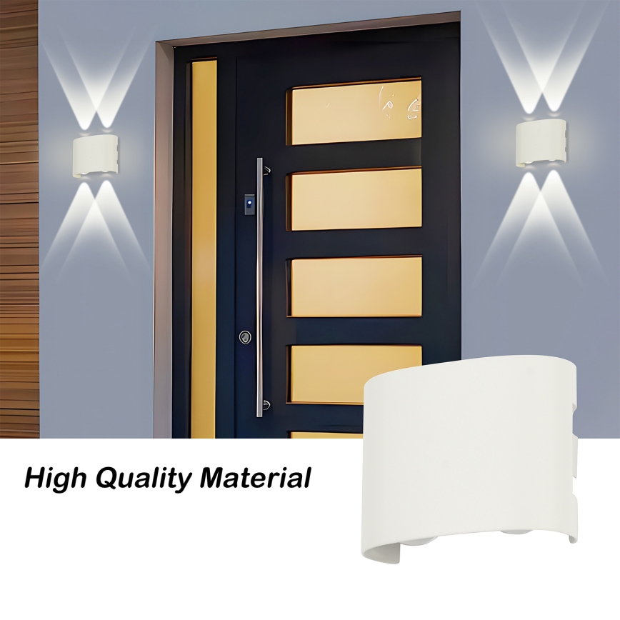 Brilagi - Aplica LED de exterior FLAREBOX, 4W, 230V, albă, IP65