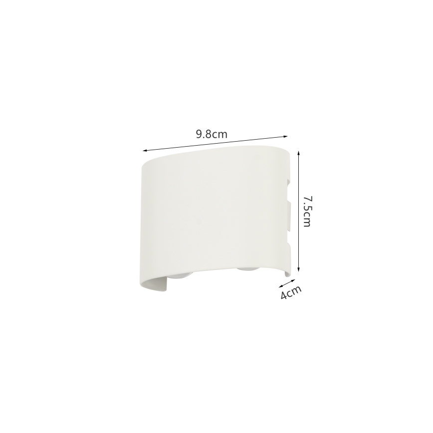 Brilagi - Aplica LED de exterior FLAREBOX, 4W, 230V, albă, IP65