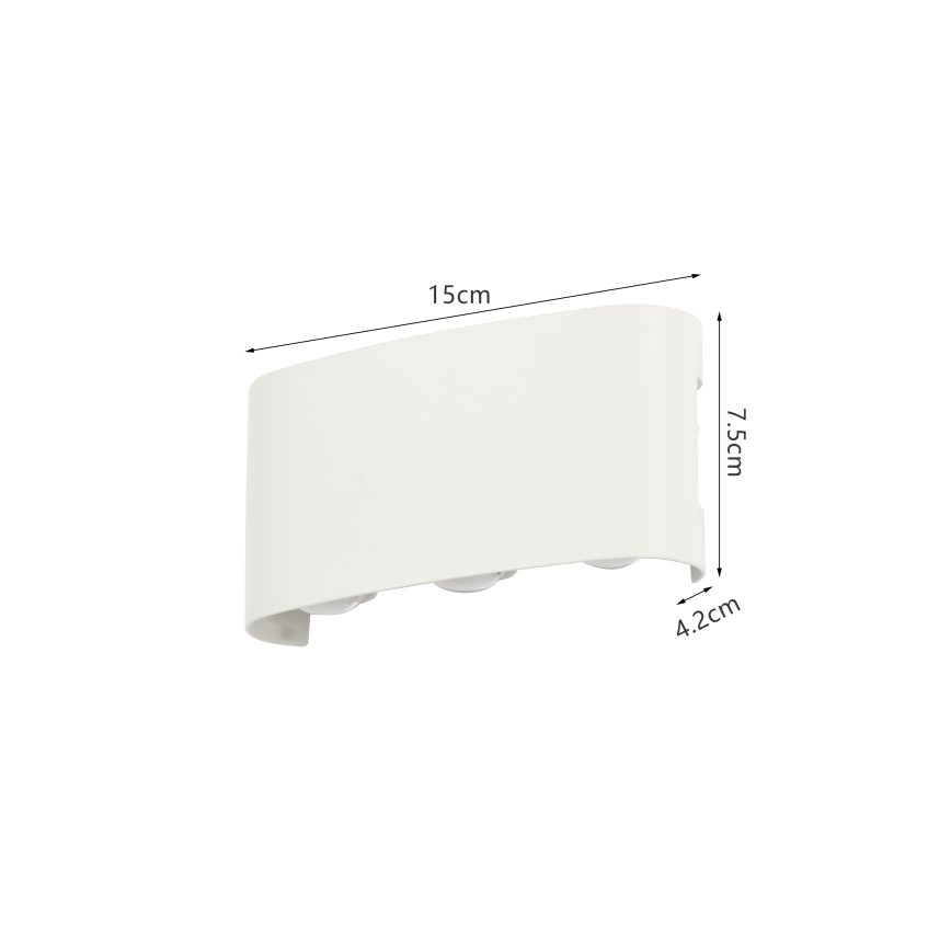 Brilagi - Aplică LED de exterior FLAREBOX, 6W, 230V, alb, IP65