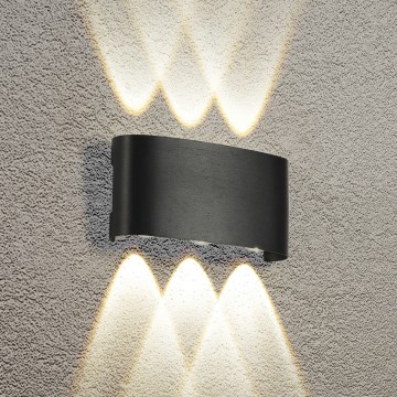 Brilagi - Aplică LED de exterior FLAREBOX, 6W, 230V, neagră, IP65