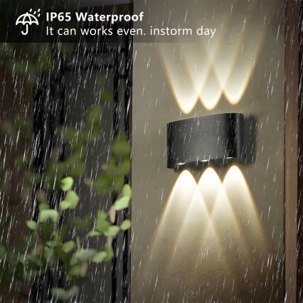 Brilagi - Aplică LED de exterior FLAREBOX, 6W, 230V, neagră, IP65