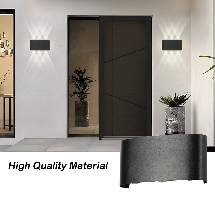 Brilagi - Aplică LED de exterior FLAREBOX, 6W, 230V, neagră, IP65