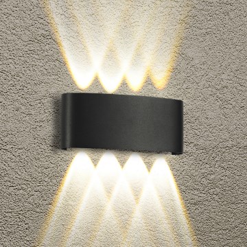 Brilagi - Aplica LED de exterior FLAREBOX LED/8W/230V negru IP65