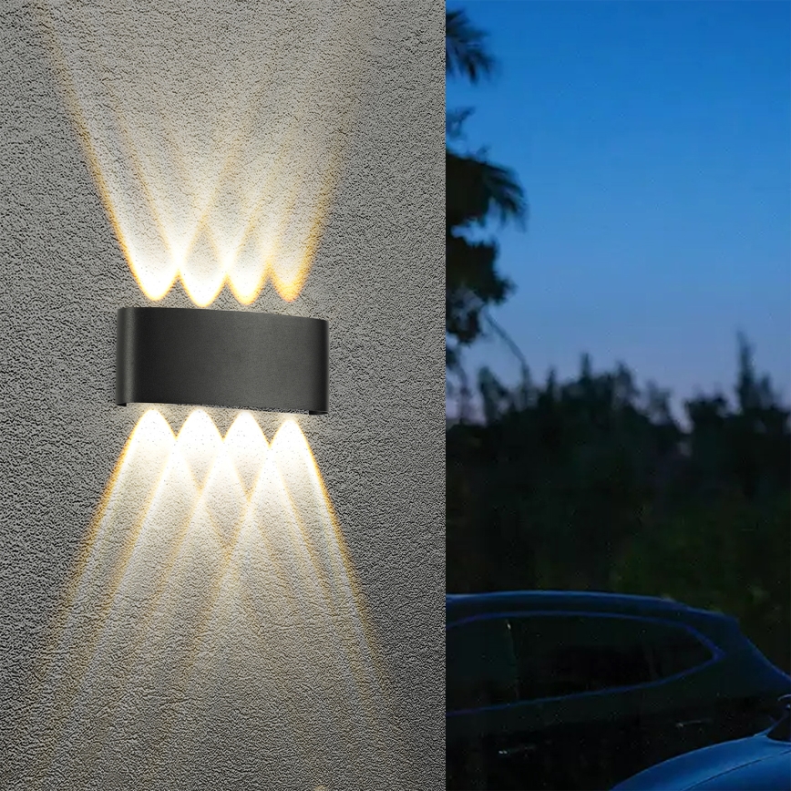 Brilagi - Aplica LED de exterior FLAREBOX LED/8W/230V negru IP65