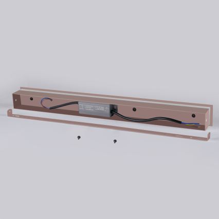 Brilagi - Aplica de perete LED pentru exterior LINEAR, 12W, 230V, 3000K, IP65, 50 cm, maro, CRI 90
