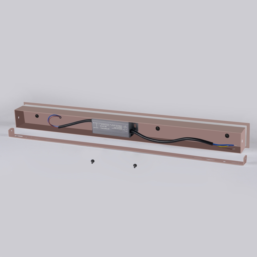 Brilagi - Aplica de perete LED pentru exterior LINEAR, 12W, 230V, 3000K, IP65, 50 cm, maro, CRI 90