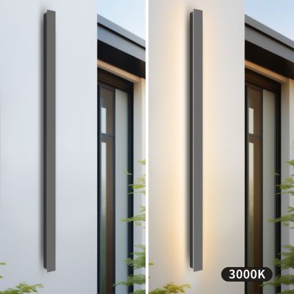 Brilagi - Aplica de perete LED pentru exterior LINEAR, 32W, 230V, 3000K, IP65, 140 cm, antracit, CRI 90
