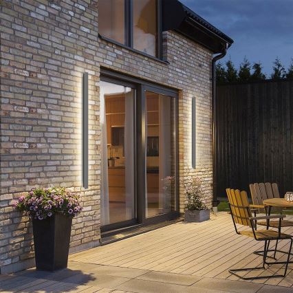 Brilagi - Aplica de perete LED pentru exterior LINEAR, 32W, 230V, 3000K, IP65, 140 cm, antracit, CRI 90