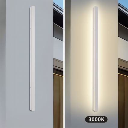Brilagi - Aplică LED de perete pentru exterior LINEAR, 32 W, 230 V, 3000 K, IP65, 140 cm, albă, CRI 90