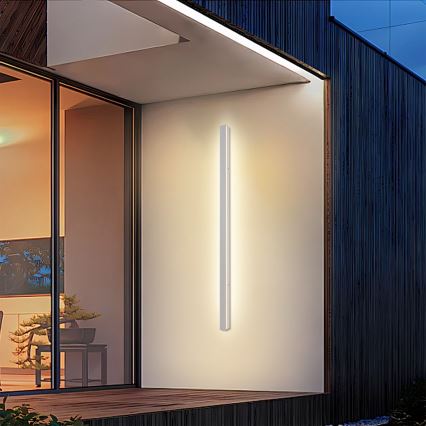 Brilagi - Aplică LED de perete pentru exterior LINEAR, 32 W, 230 V, 3000 K, IP65, 140 cm, albă, CRI 90