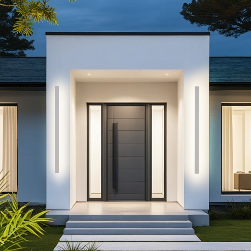 Brilagi - Aplică LED de perete pentru exterior LINEAR, 32 W, 230 V, 3000 K, IP65, 140 cm, albă, CRI 90