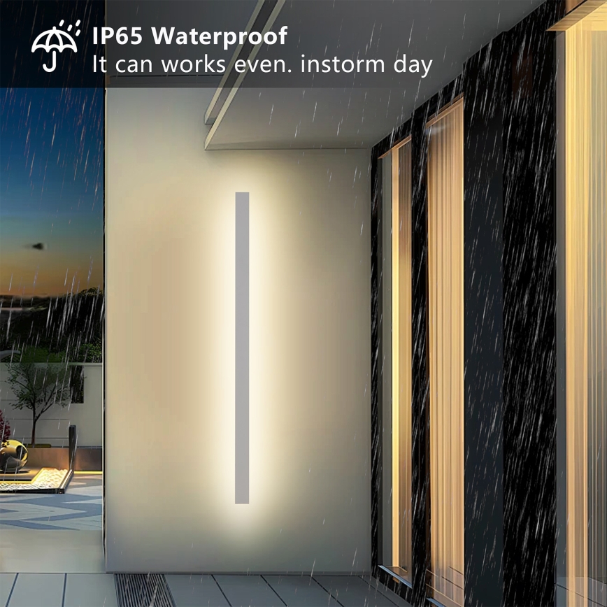 Brilagi - Aplică LED de perete pentru exterior LINEAR, 32 W, 230 V, 3000 K, IP65, 140 cm, albă, CRI 90