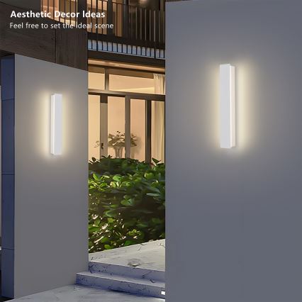 Brilagi - Aplica LED de exterior LINEAR LED/8W/230V 3000K IP65 30 cm alb CRI 90