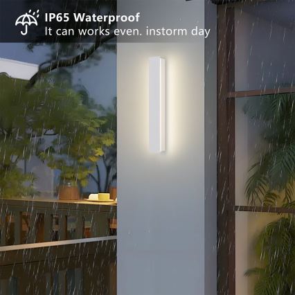Brilagi - Aplica LED de exterior LINEAR LED/8W/230V 3000K IP65 30 cm alb CRI 90
