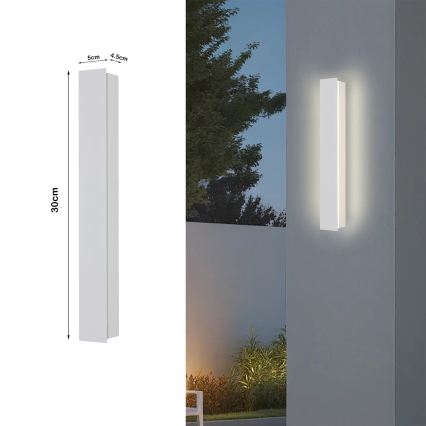 Brilagi - Aplica LED de exterior LINEAR LED/8W/230V 3000K IP65 30 cm alb CRI 90