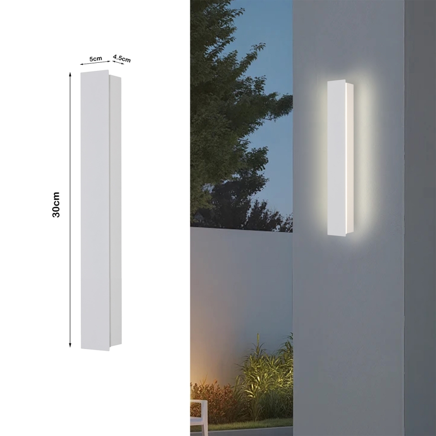 Brilagi - Aplica LED de exterior LINEAR LED/8W/230V 3000K IP65 30 cm alb CRI 90