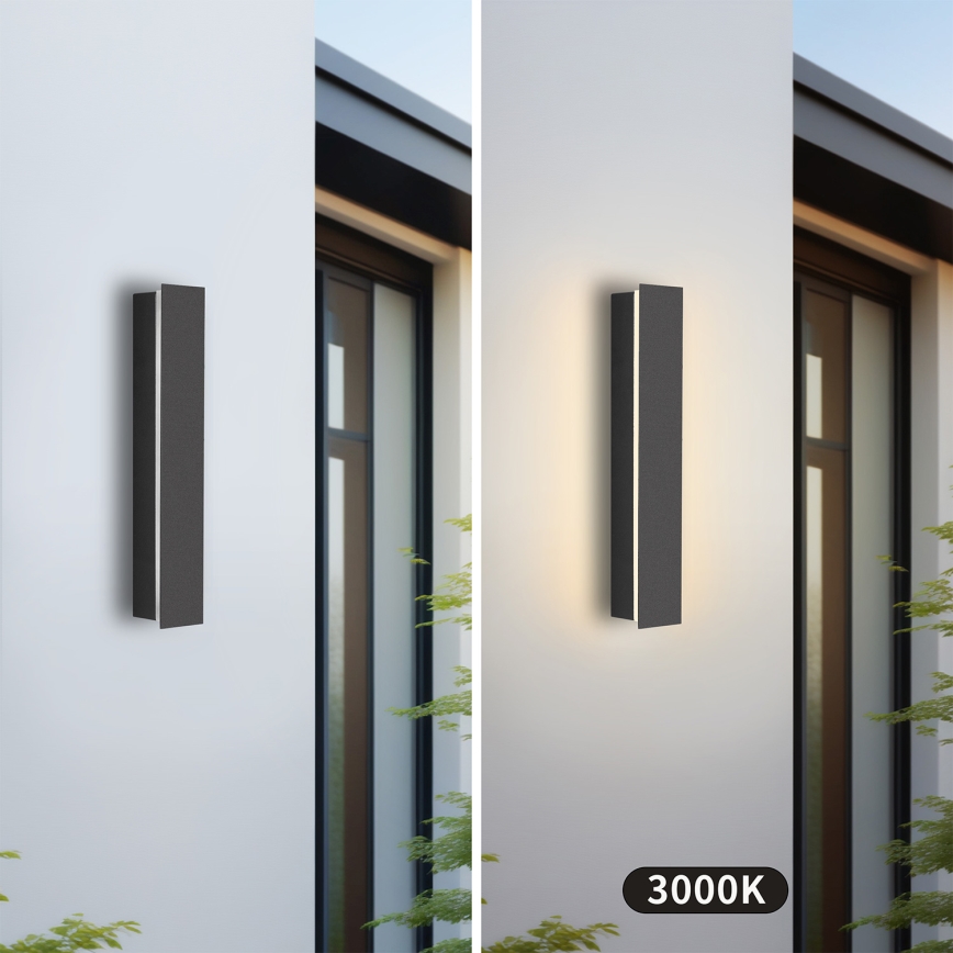 Brilagi - Aplică de perete LED pentru exterior LINEAR, 8W, 230V, 3000K, IP65, 30 cm, antracit, CRI 90