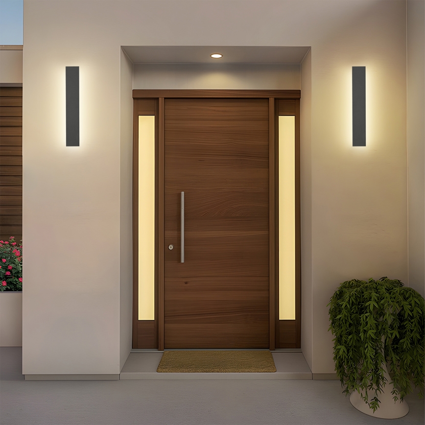 Brilagi - Aplică de perete LED pentru exterior LINEAR, 8W, 230V, 3000K, IP65, 30 cm, antracit, CRI 90