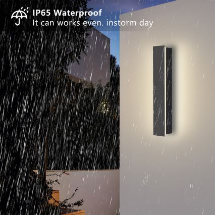 Brilagi - Aplică de perete LED pentru exterior LINEAR, 8W, 230V, 3000K, IP65, 30 cm, antracit, CRI 90