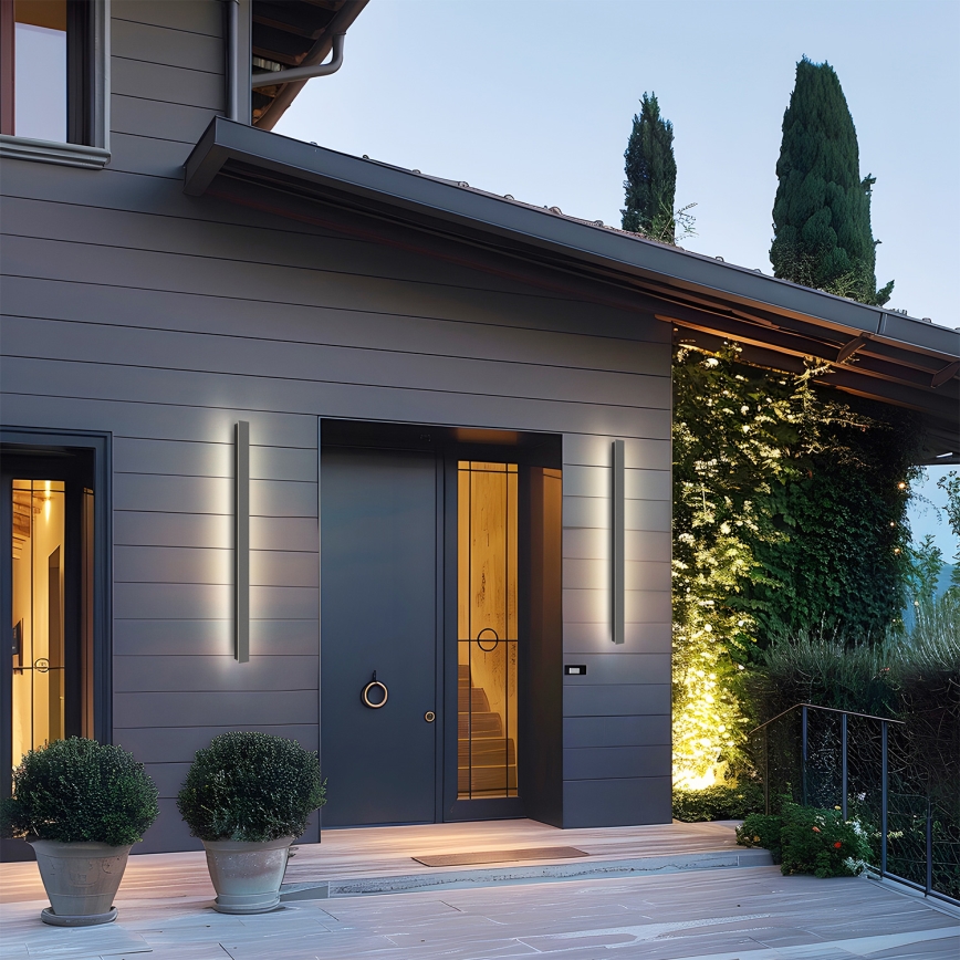 Brilagi LINEAR - Aplica LED de exterior, 22W, 230V, 3000K, IP65, 100 cm, antracit, CRI 90