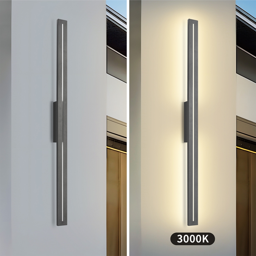 Brilagi - Aplica de perete LED LINEO, 24W/230V, 3000K, IP65, 100 cm, antracit, CRI 90