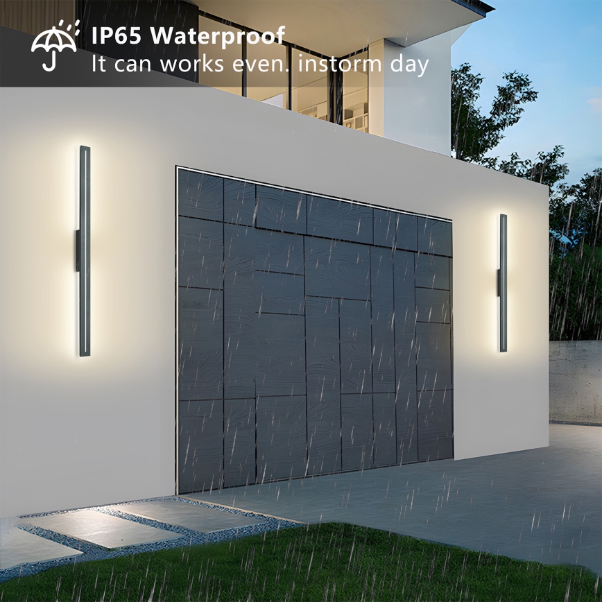 Brilagi - Aplica de perete LED LINEO, 24W/230V, 3000K, IP65, 100 cm, antracit, CRI 90