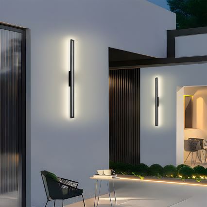 Brilagi - Aplica de perete LED pentru exterior LINEO LED/24W/230V 3000K IP65 100 cm negru CRI 90