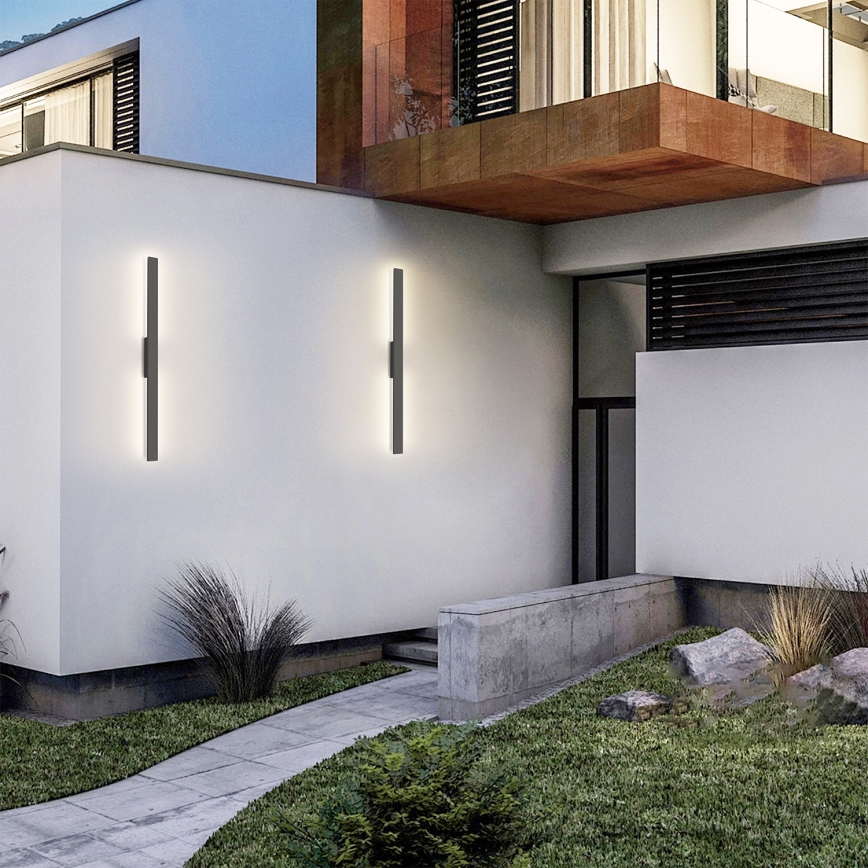 Brilagi - Aplică LED de exterior LUNA, 24W, 230V, 3000K, IP65, 100 cm, antracit, CRI 90