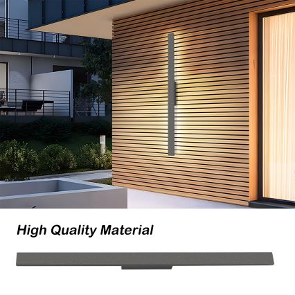 Brilagi - Aplică LED de exterior LUNA, 24W, 230V, 3000K, IP65, 100 cm, antracit, CRI 90