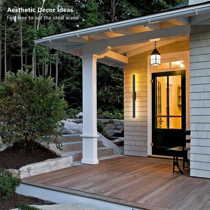 Brilagi - Aplica LED de exterior LUNA, 24W, 230V, 4000K, IP65, 100 cm, negru, CRI 90