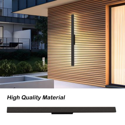 Brilagi - Aplica LED de exterior LUNA, 24W, 230V, 4000K, IP65, 100 cm, negru, CRI 90