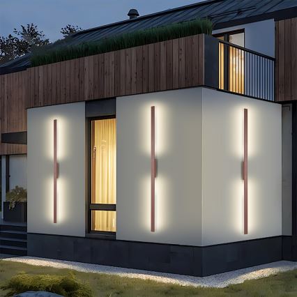 Brilagi - Lampă LED de perete pentru exterior LUNA LED/30W/230V 3000K IP65 150 cm maro CRI 90