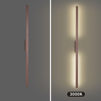Brilagi - Lampă LED de perete pentru exterior LUNA LED/30W/230V 3000K IP65 150 cm maro CRI 90
