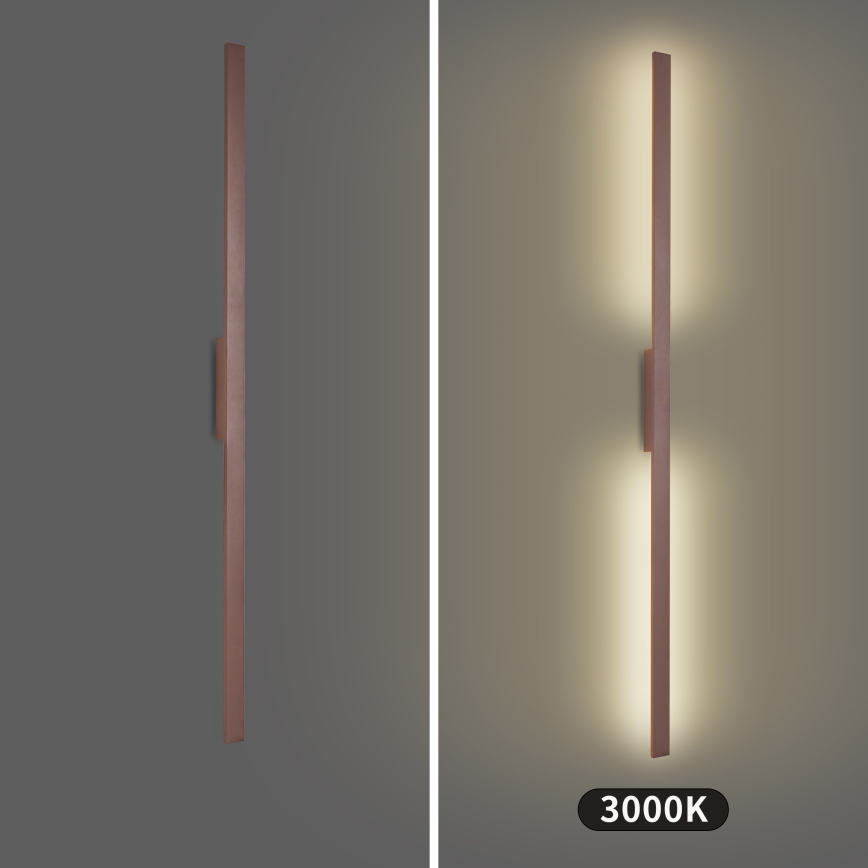 Brilagi - Lampă LED de perete pentru exterior LUNA LED/30W/230V 3000K IP65 150 cm maro CRI 90