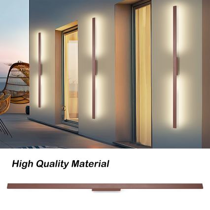 Brilagi - Lampă LED de perete pentru exterior LUNA LED/30W/230V 3000K IP65 150 cm maro CRI 90