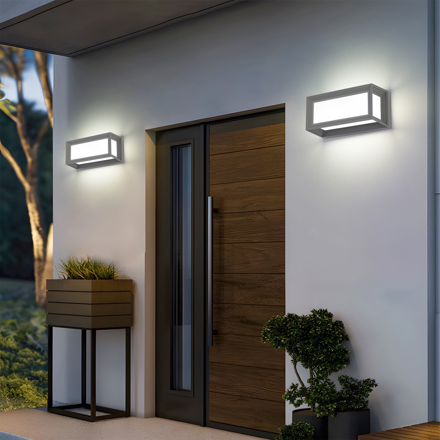Brilagi - Aplica LED de exterior PARKER LED/12W/230V gri IP44