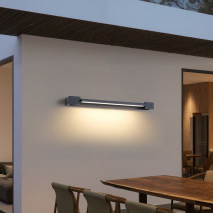 Brilagi - Aplica de perete exterior LED AQUA LINE, 18W, 230V, 60 cm, IP44, antracit, CRI 90