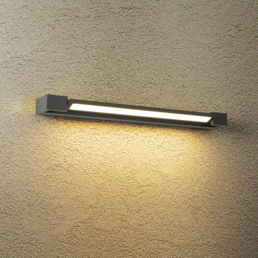 Brilagi - Aplica de perete exterior LED AQUA LINE, 18W, 230V, 60 cm, IP44, antracit, CRI 90