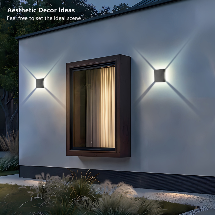 Brilagi - Aplica LED de exterior QUADRAY, 4W, 230V, antracit, IP65