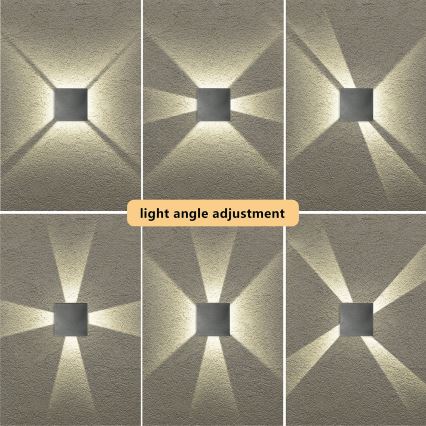 Brilagi - Aplica LED de exterior QUADRAY, 4W, 230V, antracit, IP65