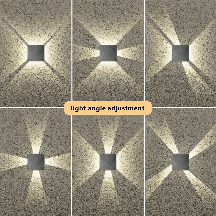 Brilagi - Aplica LED de exterior QUADRAY, 4W, 230V, antracit, IP65